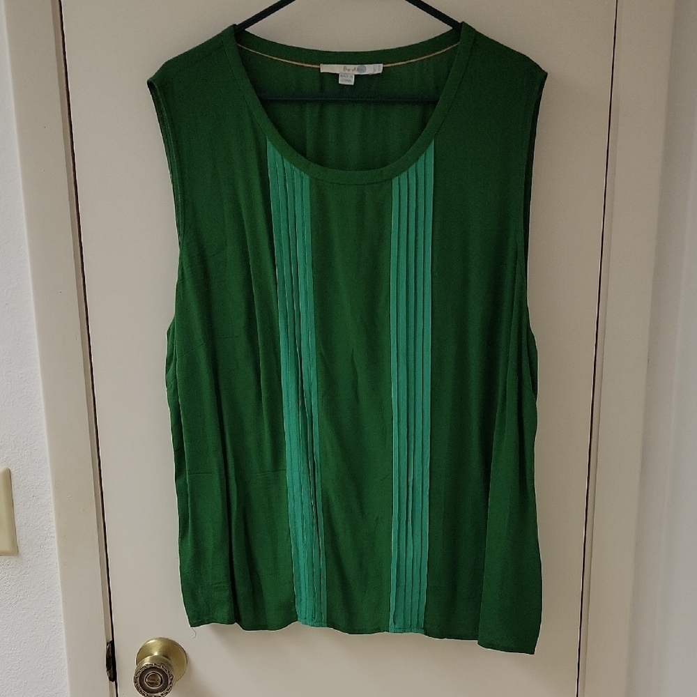 Boden Green Sleeveless Boxy Tank Top Euc!